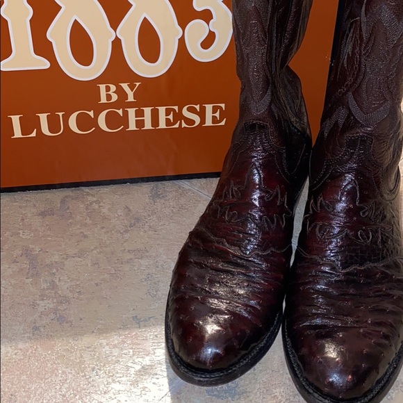 Lucchese Shoes Gently Used Ostrich Mens Boots Poshmark